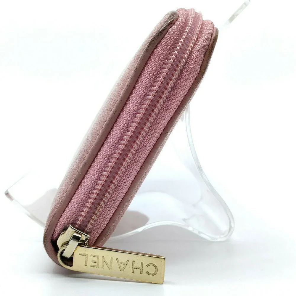 Chanel Zippy Wallet Coco Mark Pinks Leather - Picture 3 of 9